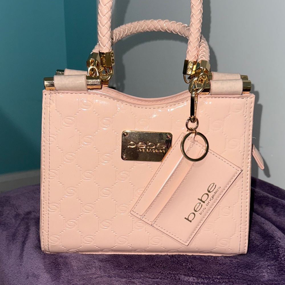 Bebe Blush Mini Bag with Gold Accents